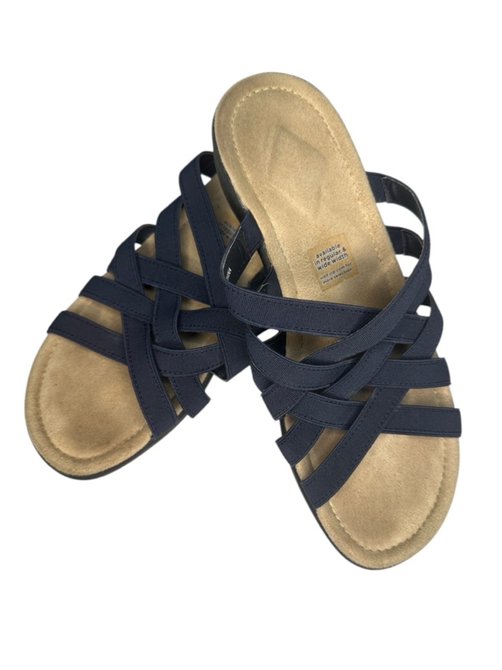 St. John’s Bay Navy Blue Strappy Sandals – Women’s Size 8